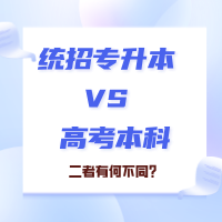 “统招专升本”VS“高考本科”，都是